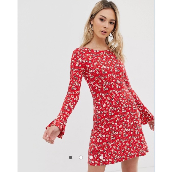 Free People Long Sleeve Floral Dress - Picture 1 of 7